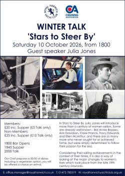 RHYC / CA Winter Talk "Stars to Steer By" - Saturday 10 October from 1800
