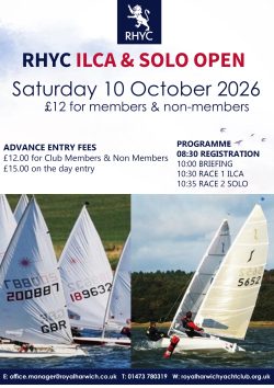 RHYC ILCA / SOLO Open Event - Saturday 10 October 2026