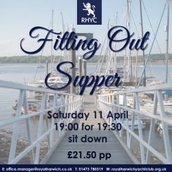 Fitting Out Supper Saturday 11 April 2026