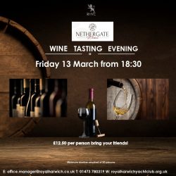 Wine Tasting Evening Friday 13 March