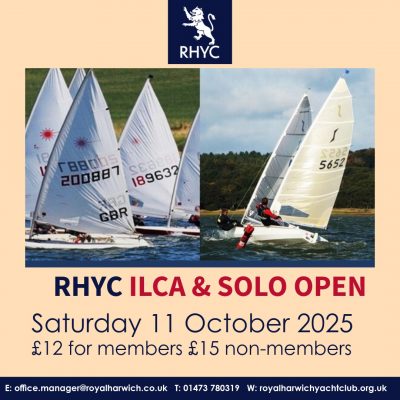 RHYC ILCA / SOLO OPEN EVENT SATURDAY 11 OCTOBER 2025