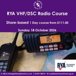 RYA VHF / DSC Radio Course now taking bookings for October