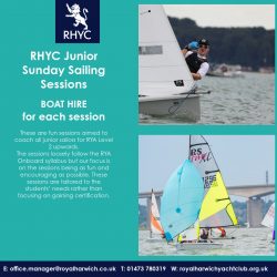 Boat Hire for Junior Sunday Sailing Sessions 2026