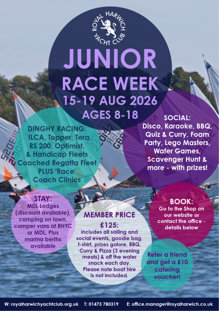 Junior Race Week at Royal Harwich Yacht Club