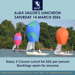 Ajax Sailor's Lunch Saturday 14 March 2026