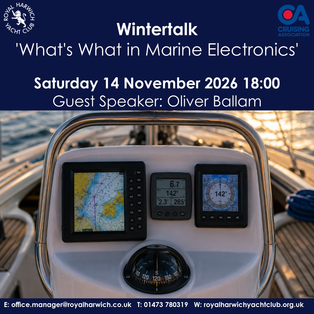 RHYC / CA Wintertalk "What's What in Marine Electronics" by Oliver Ballam Saturday 14 November from 18:00